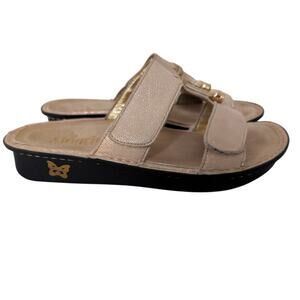 Alegria‎ Penny Slides 6.5/EU 37 Chunky Platform Slip on Leather Sandal Comfort